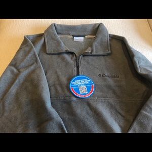 Columbia Men’s Half Zip Fleece GREY XL New w/tags